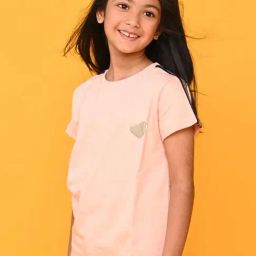Anthrilo Girls Pink Summer Heart Top-image-25