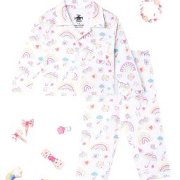 The Mom Store Multicolor Cotton Printed Rompers - Pack of 2-image-88