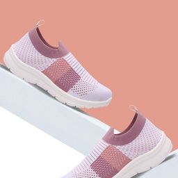 SPRENGE Girls Woven Design Slip-On Sneakers-image-4