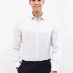 Allen Solly White Cotton Slim Fit Striped Shirt-image-93