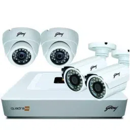 Godrej SeeThru Full HD CCTV Camera Kit without Hard Disk, 1 MP 2 Dome and 2 Bullet Camera-25