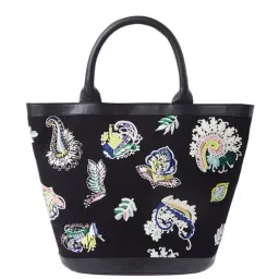 Accessorize London Gerold Black Embroidered Large Tote Handbag-image-89