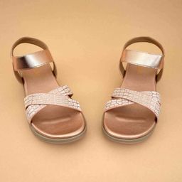 Ozuri Textured Open Toe Backstrap Wedges-28