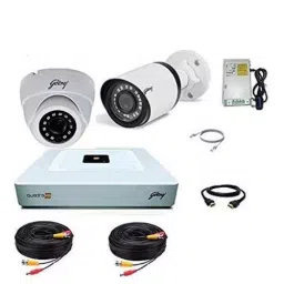 Godrej SeeThru 1MP Full HD CCTV Camera Kit with Hard Disk, Godrej 1MP 1 DOME 1 BULLET-35