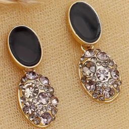 Sohi Gold Plated Party Designer Stone Drop Earrings-18