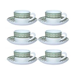 Cello White Opalware Cup & Saucer - Set of 6 image 2