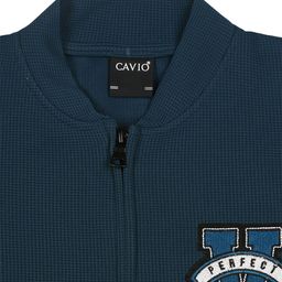 CAVIO Boys Textured Lightweight Open Front Jacket With T-shirt image 2