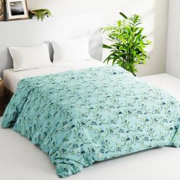 Bianca Victoria- Winter Skyblue Cotton Floral Double Comforter-picture-16
