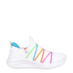 Skechers Kids ULTRA FLEX 3 White Walking Shoes-picture-25