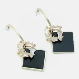 Sohi Gold Plated Party Designer Stone Drop Earrings image 3