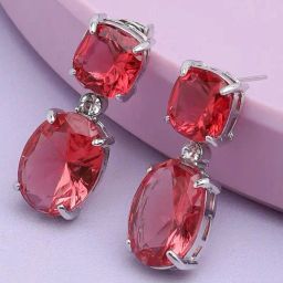 Sohi Gold Plated Party Designer Stone Drop Earrings-11