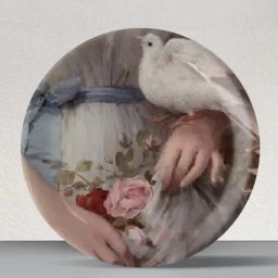 Nestroots Vintage Pigeon Multicolor Porcelain Wall Plate-picture-27