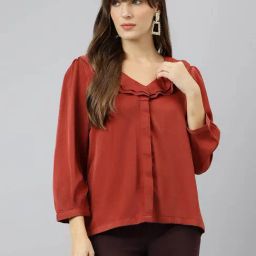 Latin Quarters Red Polyester Regular Fit Top-picture-0