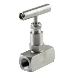 Flowtek 3000 PSI SS 316 Square Needle Valve with T Handle Screwed Ends, 8 mm image 1