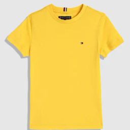 TOMMY HILFIGER Boys Star Fruit Yellow Cotton Solid T-Shirt-image-18
