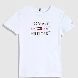 TOMMY HILFIGER Boys White Cotton Printed T-Shirt-image-55