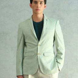 Arrow Green Slim Fit Blazer-image-38
