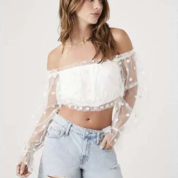 Forever 21 White Polka Dots Crop Top-picture-23