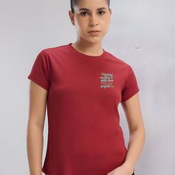 SZN Women Typography Printed Round Neck T-shirt-image-89