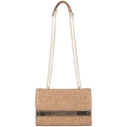 Baggit Glisten Golden PU Textured Sling Handbag-image-53
