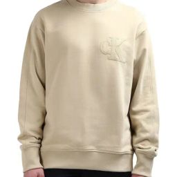 Calvin Klein Beige Cotton Relaxed Fit Sweatshirt-picture-29
