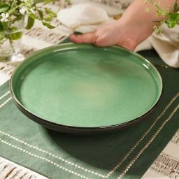 Pure Home and Living Green Crackle Glaze Dinner Plate-image-24