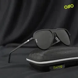 OKNO Glendale Black UV Protection Pilot Unisex Sunglasses-picture-18