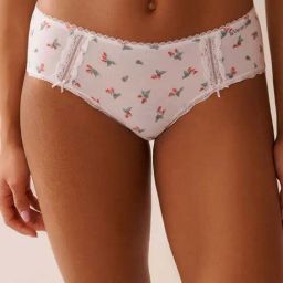 La Vie En Rose White Cotton Floral Print Panties-picture-21