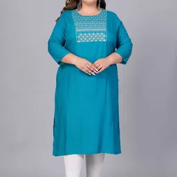 Sztori Women Yoke Design Mirror Work Kurta-image-68