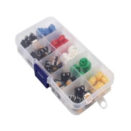 25-Piece 4-Pin Tactile Button Kit With Assorted Colors Momentary Push Button Switches With Cap Kit For Arduino, Raspberry Pi, and Maker Project - RS401525-Piece 4-Pin Tactile Button Kit With Assorted Colors Momentary Push Button Switches With Cap Kit For Arduino, Raspberry Pi, and Maker Project - RS4015-19