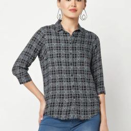 Crimsoune Club Black Check Shirt-image-89