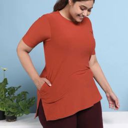 BlissClub Rust The Breezy Kur-Tee-31