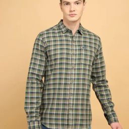 Wrangler Green Cotton Regular Fit Checks Shirt-picture-14