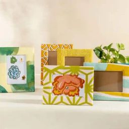 Freedom Tree Assorted Handcrafted Yellows Fabric Photoframe-41