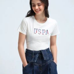 U.S. Polo Assn. White Graphic Print T-Shirt-image-36