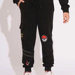 Jack & Jones Junior Boys Jet Black Printed Joggers-image-42