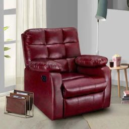 Sleepyhead RX5 Single Seater Manual Recliner With Durable Spring Support (Wine Down)-image-15