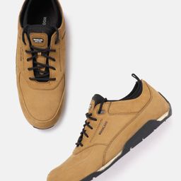 Woodland Men Leather Sneakers-image-15