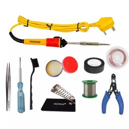 Fadman 10 In 1 Type-3 Soldering Kit with Mobile Opener 25 W Corded Flat Copper, Iron & Nickle Tip-27