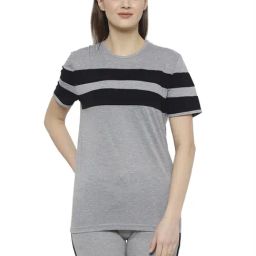 Vimal Jonney Grey Cotton Printed T-Shirt Shorts Set-image-56