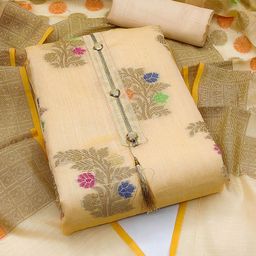 HERE&NOW Embellished Unstitched Dress Material-image-96