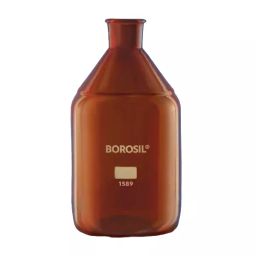 Borosil 5 L Amber Color Solution Bottle with Tooled Neck and 330 mm Height, 1589033-20