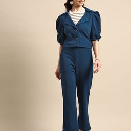 WoowZerz Women Solid Coat With Trousers-image-53