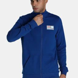 Puma Royal Blue Slim Fit Cotton Jacket-20