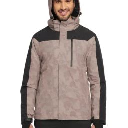 Wildcraft Beige Regular Fit Camouflage Hooded Jacket-19