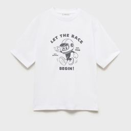 Mango Kids Boys Printed Drop-Shoulder Sleeves Pure Cotton T-Shirt-picture-26