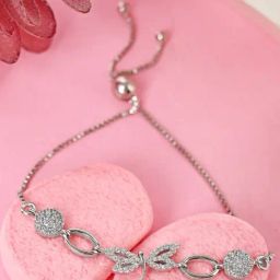 Clara 92.5 Sterling Silver Adjustable Anti Tarnish Swiss Zirconia Dragonfly Hand Bracelet for Women-image-97