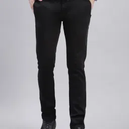 Monte Carlo Black Cotton Regular Fit Trackpants-picture-45