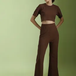 Selvia Round Neck Top With Trousers Co-Ords-image-66