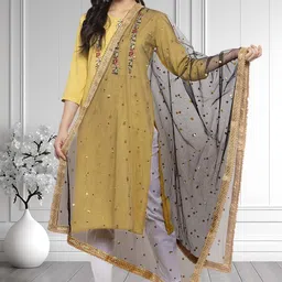 Moda Rapido Ethnic Motifs Embroidered Dupatta with Sequinned-picture-33